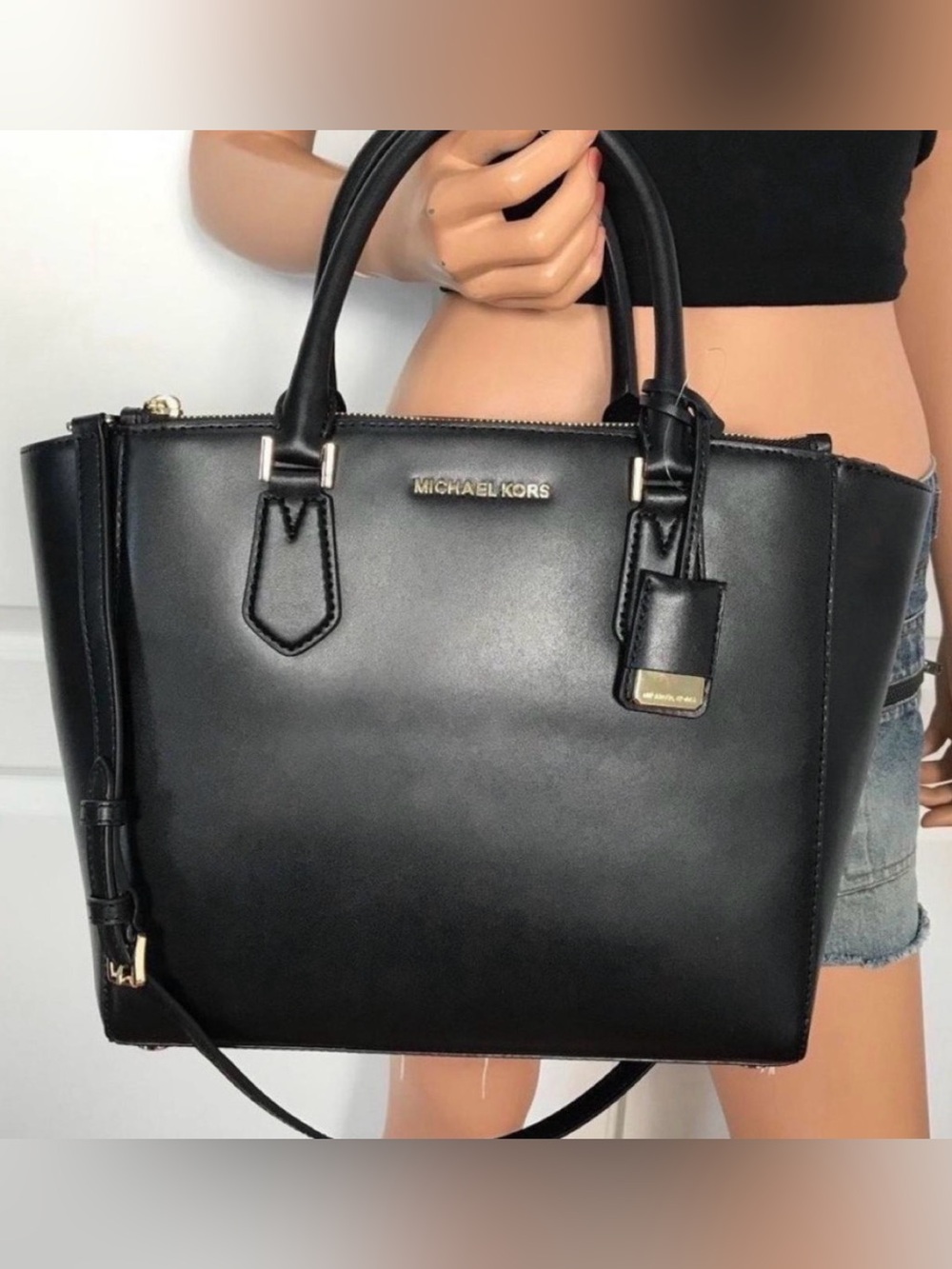 Michael Kors Carolyn Large Black Tote Bag
